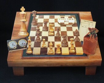 3d Decoupage Shaped Chess Board Birthday Card - Handcrafted in Uk - Many Happy Returns