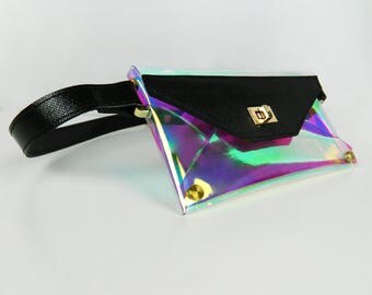 Holographic Fanny Pack, Transparent Waist bag, Bum Bag, Hip Bag, Festival Bag
