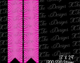Cheer Bow Rhinestone Template Download - SVG