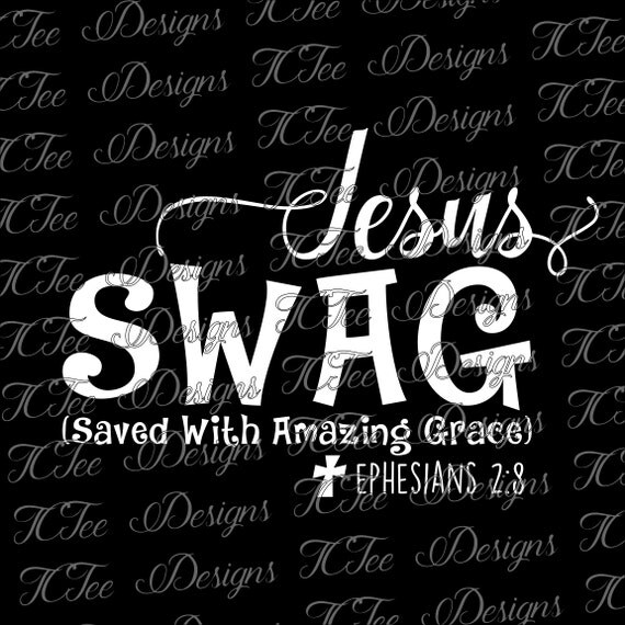 Jesus SWAG Saved With Amazin Grace Christian by TCTeeDesigns