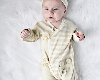 Baby Romper, Organic Baby Romper,, Playsuit, Newborn Romper, Kimono Romper, Super Soft, Natural Cotton Bodysuit, One Piece, Onesie