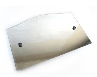 Art Deco Bevelled Mirror, French Wall Hanging Bevel Mirror with Grey Tassel