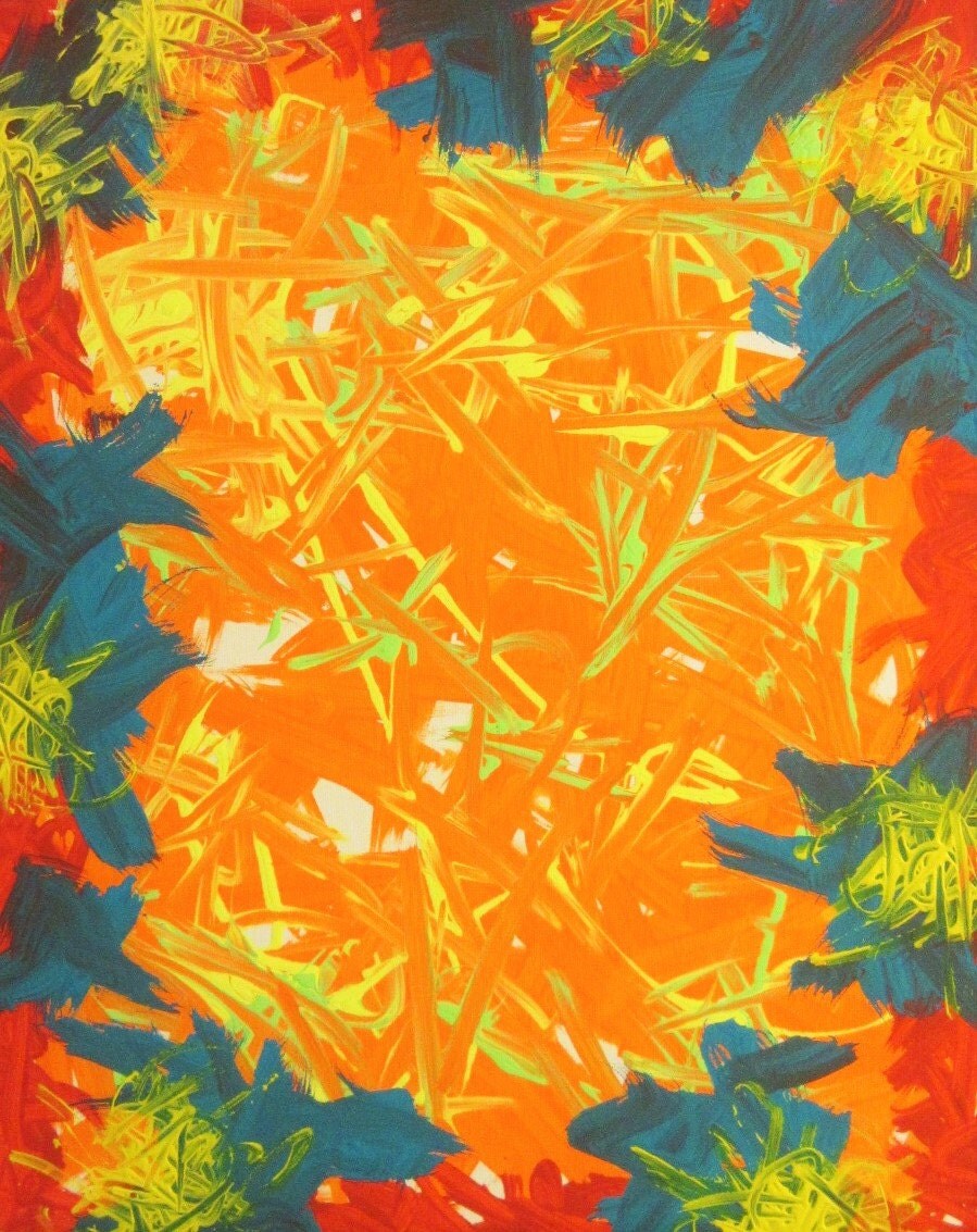 Original Acrylic Abstract Painting on by UnconventionalPaint