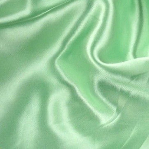 JN00035 Charmeuse Silky Satin Mint Green 100% Polyester Soft
