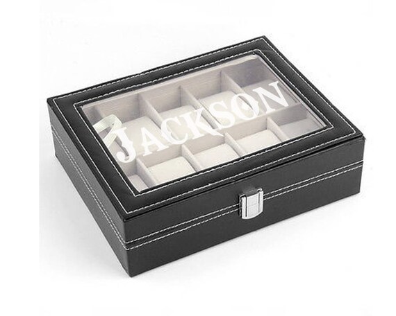 Men's Watch Box Engraved Watch Monogrammed Watch Box
