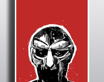 MF Doom Illustration - High Quality A3 / A2 Print