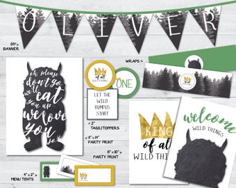 where the wild things are party printables, where the wild things are baby, wild things are party supplies, wild things birthday