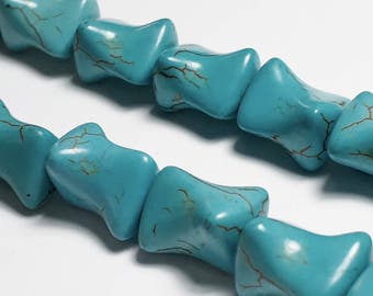 8pcs Turquoise Teardrop Beads - Howlite Stone (Grade D) Imitiation Turquoise - Focal Beads - 19x15mm - Beads For Jewelry Making - B71583
