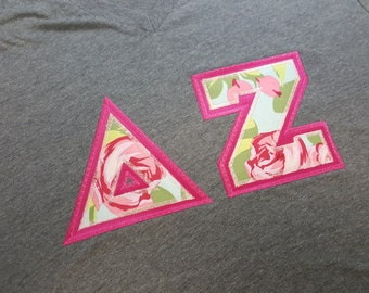 Custom Floral Soroity Long Sleeve Greek Letter Shirts