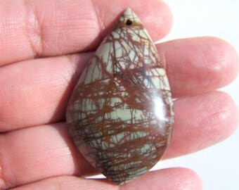 Multi Color Picasso Jasper pendant bead 42x17mm
