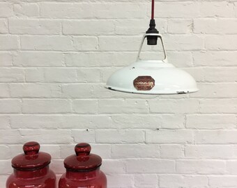 Industrial Vintage Enamel Coolicon Light Shade