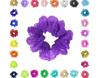 Scrunchies Organza Ponytail Holder (Free Shipping) 20+ Colors Hair Accessories Made in USA