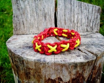 275 XOXO Paracord Survival Bracelet, Stackable Para Cord Jewelry,