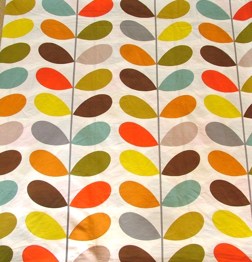 Orla Kiely 100 Cotton Fabric Multi Stem Curtain Fabric