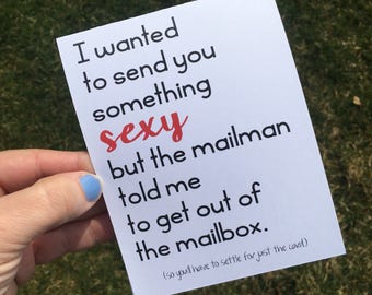 Funny Long Distance Relationship Card - Sexy Mail - Funny Miss You Card - Sexy Valentine - Valentine's Day Card