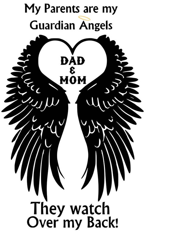 My parents are my guardian angels SVG File Quote Cut File