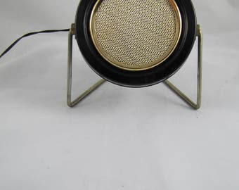 Vintage Fedtro Round Tabletop Speaker, Retro Tabletop Stereo Speaker, 1960's Speaker, Mid Century Stereo Speaker, Made in Japan