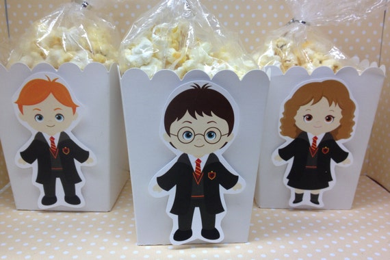 Harry Potter Party Popcorn or Favor Boxes Set of 10