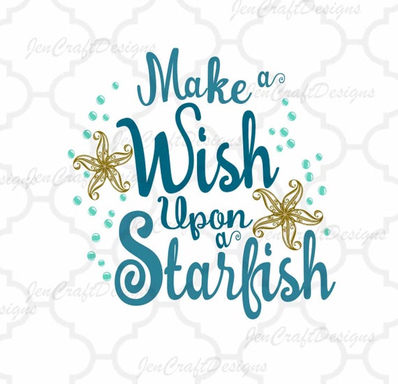 Download Starfish svg decor sign Make a wish upon a starfish beach