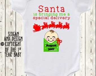 Christmas big sister announcement shirt or ONESIE ® brand bodysuit pregnancy announcement Christmas baby reveal shirt for big sister