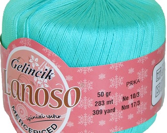 Mercerized cotton yarn GELINCIK LANOSO, summer yarn, lot yarn, palette