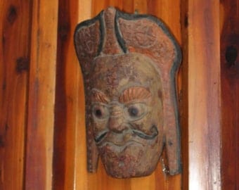 Antique Hand-carved Wood Balinese Mask