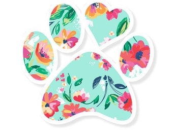 Paw Print Decal, dog lover gift, Paw Print Car Decal, Laptop Stickers, Laptop Decal, car decals for women, dog car decals, car decals, vinyl