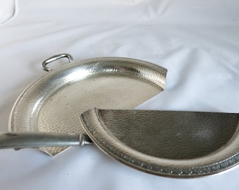 Vintage Crumb Catcher and Scraper Silent Butler Preisner Silver Co. Shabby Style Cottage Chic