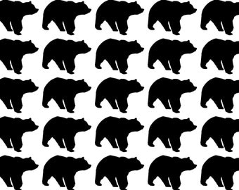 25 Bear Stickers, Bear Decals, lumberjack birthday envelope seals, removable wallpaper, animal stickers, wild one, gold bear stickers