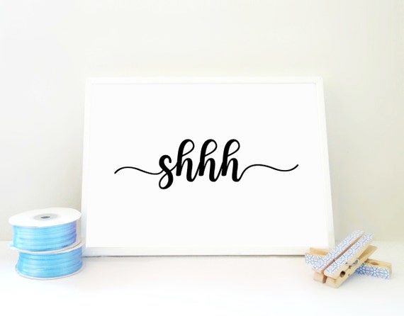 Sleep Printable Print Shhh Shhh Sign Nursery Wall Art Quiet