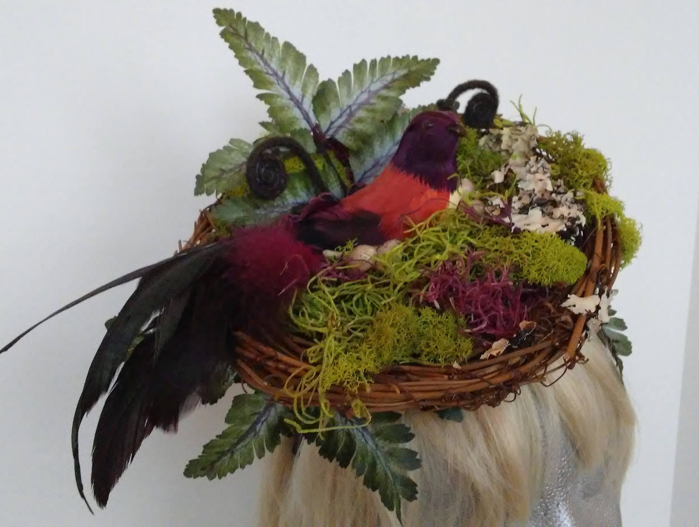 Unique Bird Nest Fascinator Hat