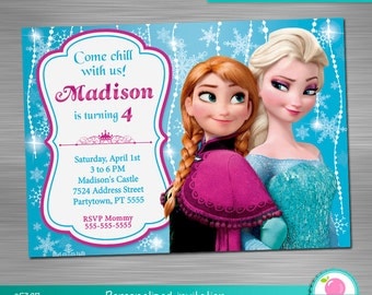 Frozen Invitation Print Yourself, Frozen Birthday, Frozen Party, Frozen Printable Invitation DIY