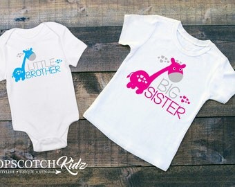 Matching Sibling Shirts - Sibling Outfits - Big Sister Little Brother - Sibling Outfits - Pregnancy Announcement - New Baby Gift