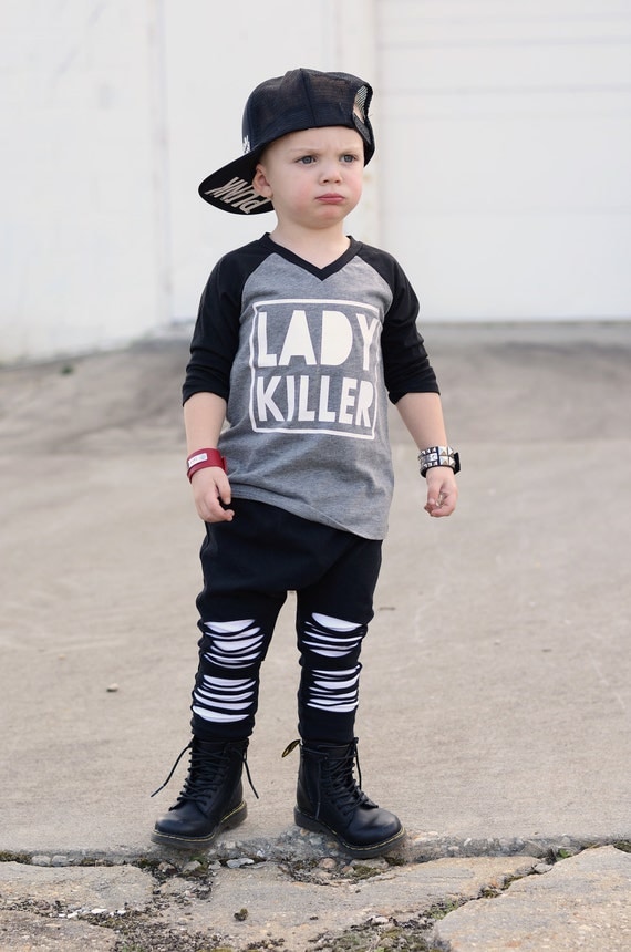 Lady killer shirt street style boy clothes urban baby boy