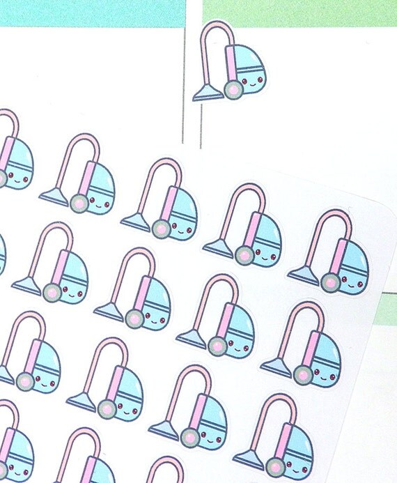 Vacuum Stickers Kawaii Stickers Planner Stickers Cleaning
