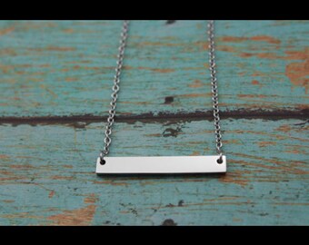 Silver Bar Necklace Blanks - Silver Jewelry Supplies - Wholesale Bar Necklace - Stamping Blanks - Necklace Supplies - Craft Supplies - Metal