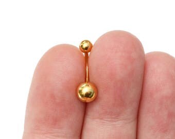 BELLY JEWELRY / gold belly button rings, navel piercing, Surgical Steel belly ring, belly barbell, belly button jewelry, belly piercing 16g