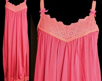 Vintage Nightgown Shift Size Small Rust / Wine Color