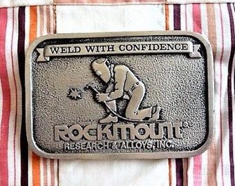 Rockmount Research & Alloys -- Vancouver Washington Welding - Advertising Belt Buckle -- Souvenir