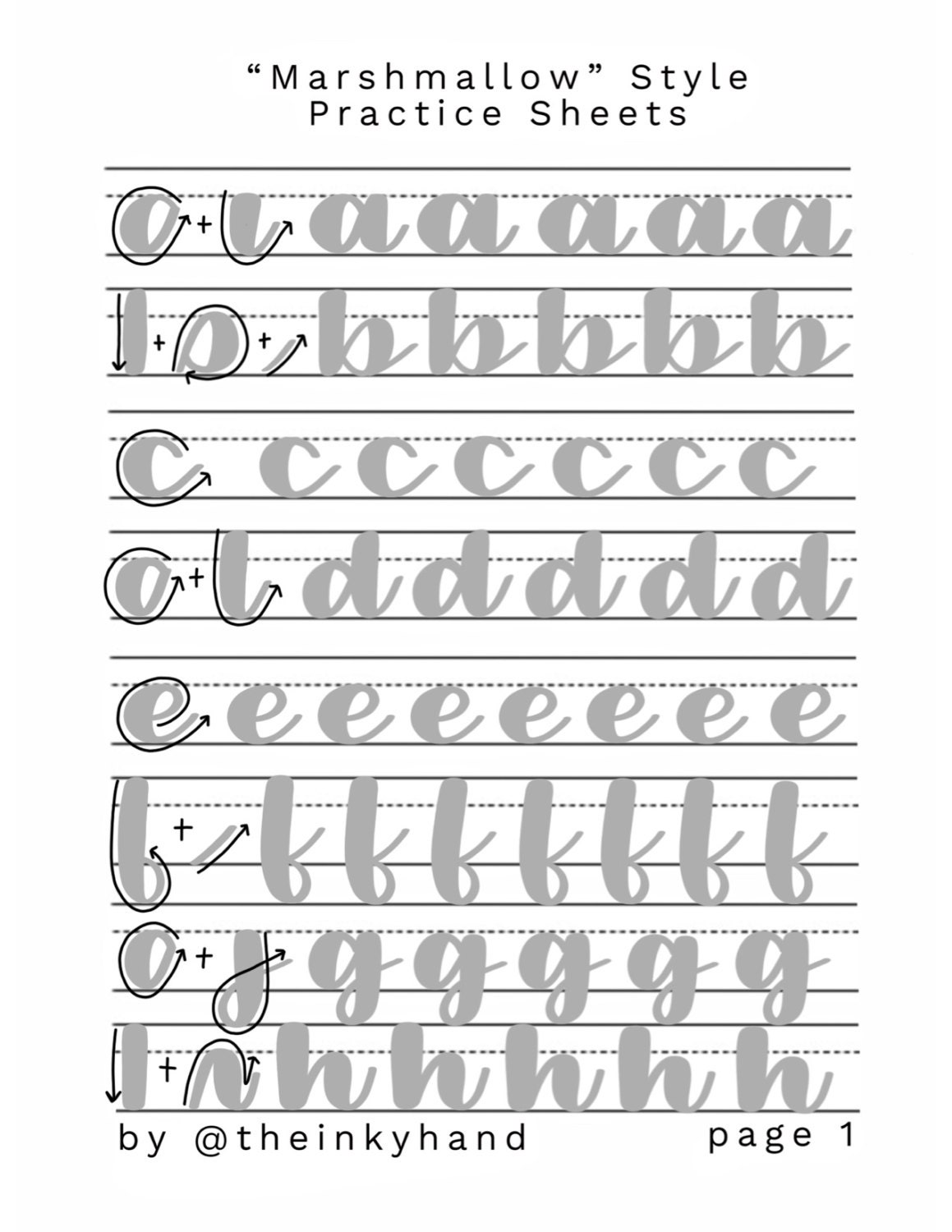 procreate calligraphy practice sheets free