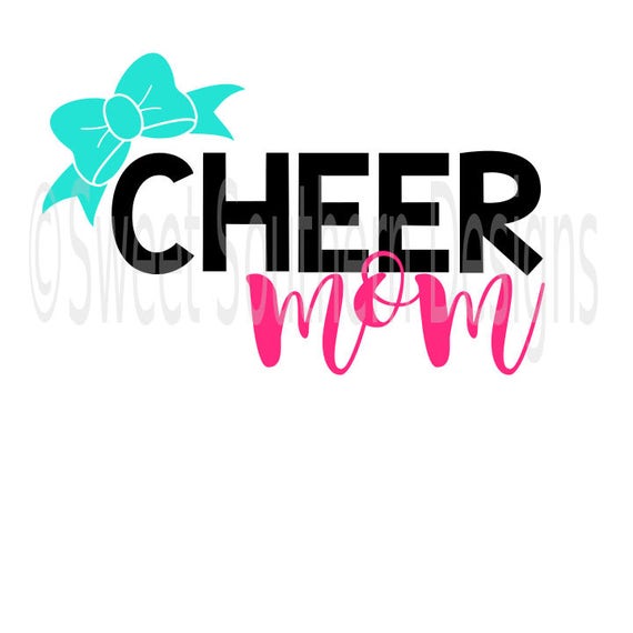 Download Cheer mom with bow SVG instant download design for cricut or