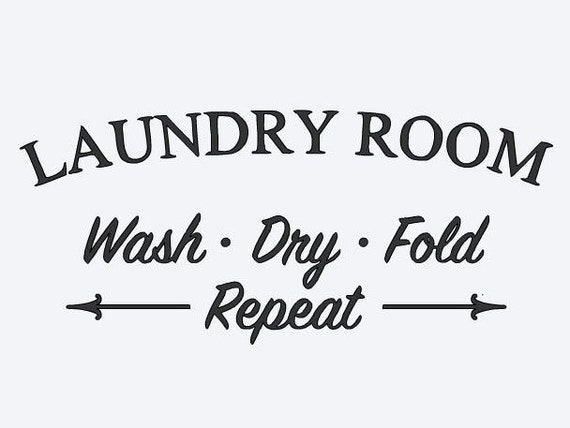 Vintage Laundry Room vinyl decal for home wall decor