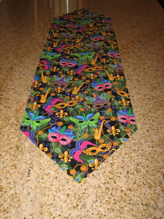 mardi gras beaded table runner