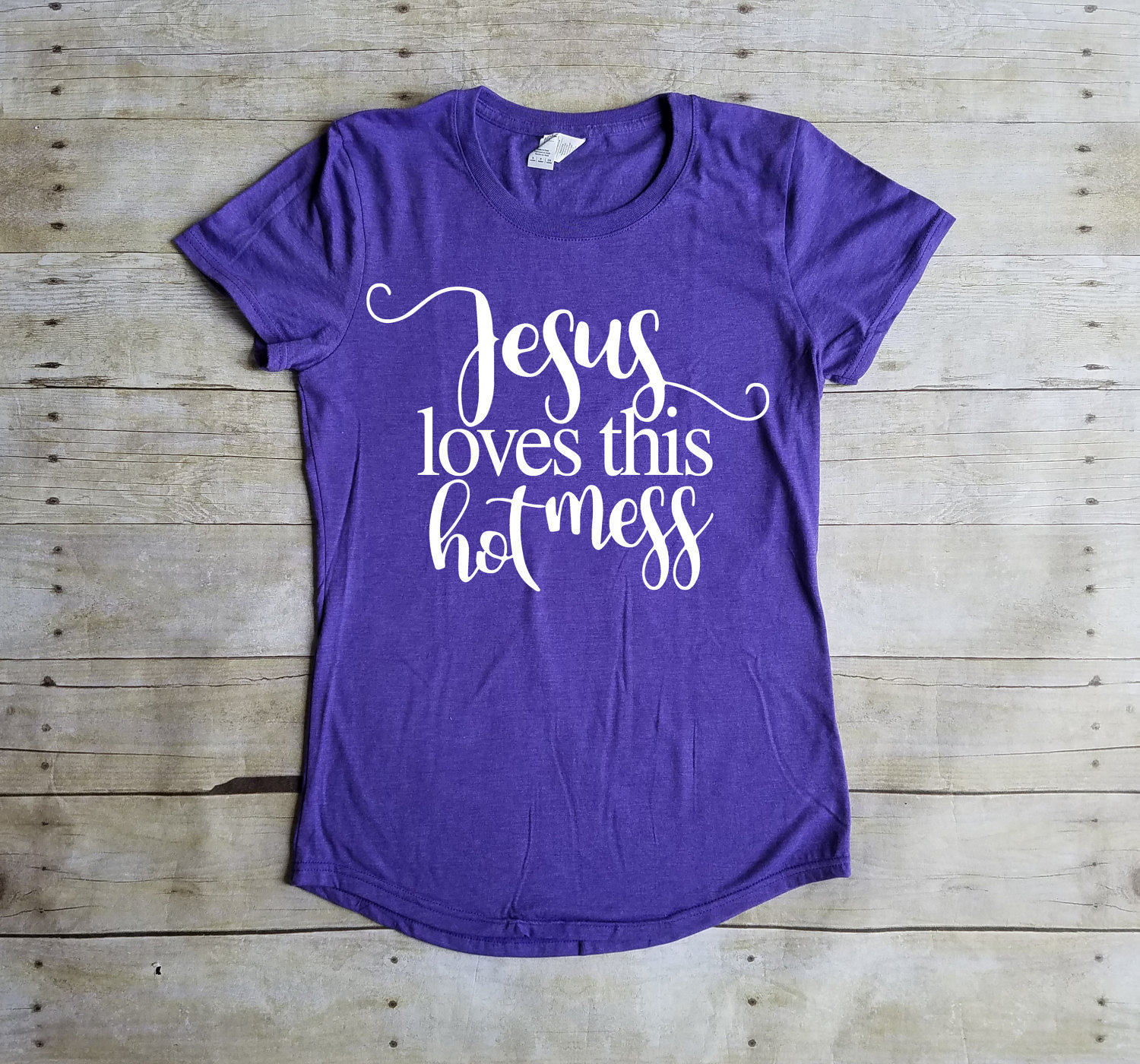 Jesus Loves this Hot Mess, Cute Christian Shirt