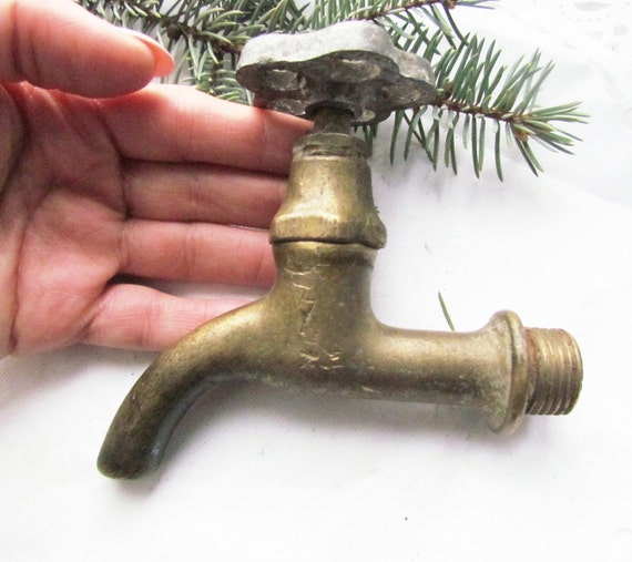 Vintage Water Faucet Metal Valve Knob Industrial Supply Soviet