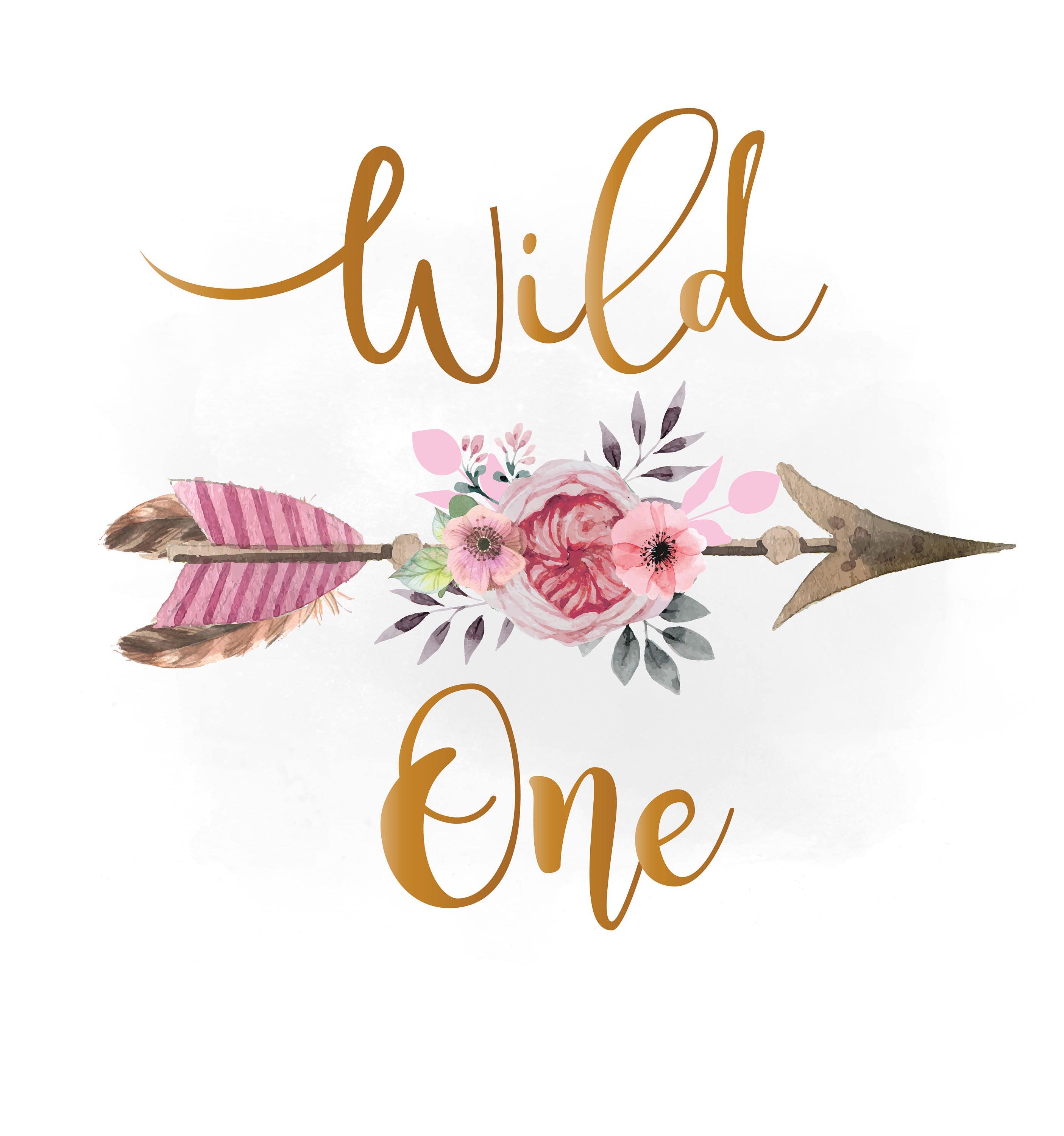 Download Wild one svg clipart pink floral arrow Clipart Boho