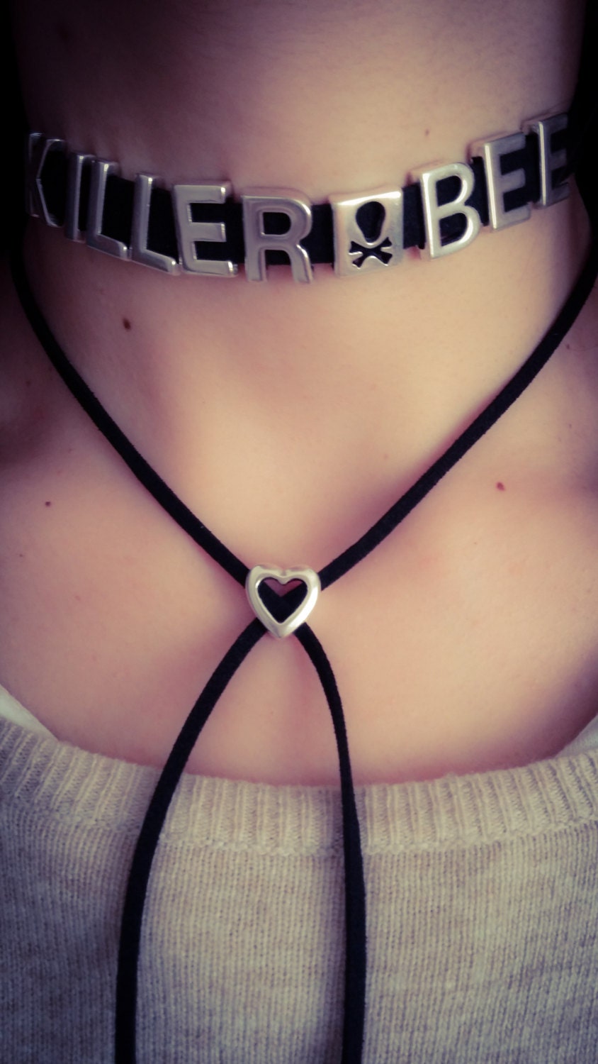 Unique chokers Skull chokers Custom Name choker Personalized