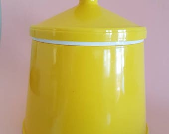 Retro Yellow Ice Bucket - Vintage Yellow Barware