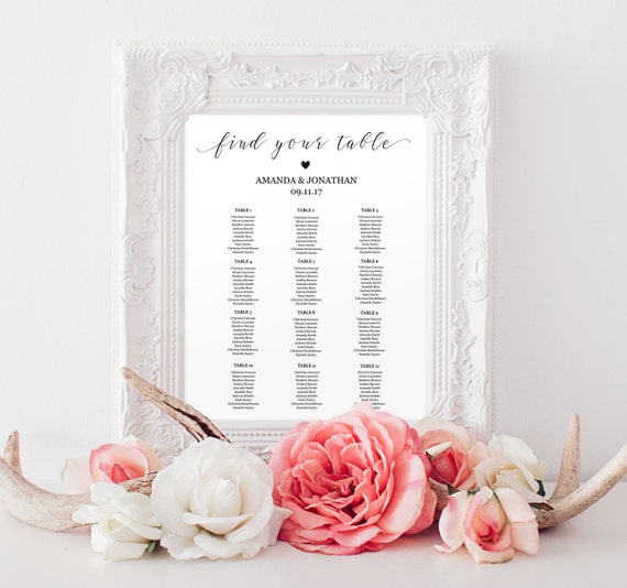 Items Similar To Wedding Seating Chart Sign Please Find Your Seat Wedding Seating Chart Find Your Seat Template