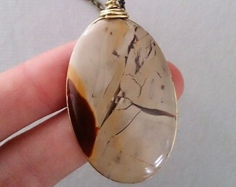 picture jasper necklace, gemstone necklace, Picture Jasper, Necklace Jasper, gift for her, gift ideas, root chakra, hippie jewelry,positiva
